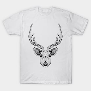 Line drawing - deer head T-Shirt